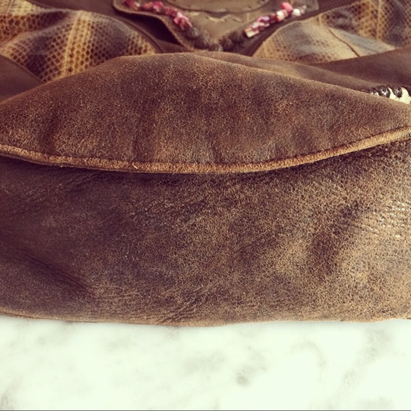 Handmade Genuine Leather and Python “Fish” Bag - Picture 4 of 8